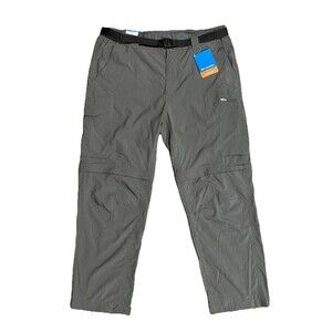 NWT NEW COLUMBIA Pants Mens 38x30 Convertible Cargo Silver Ridge UPF 50 Green